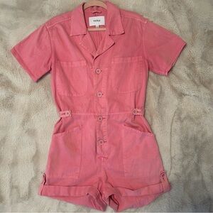 Pink Denim Romper 🌷💌
